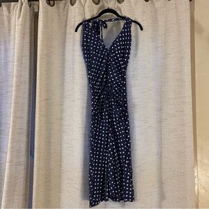 Ambiance Navy Polka Dot Midi Dress